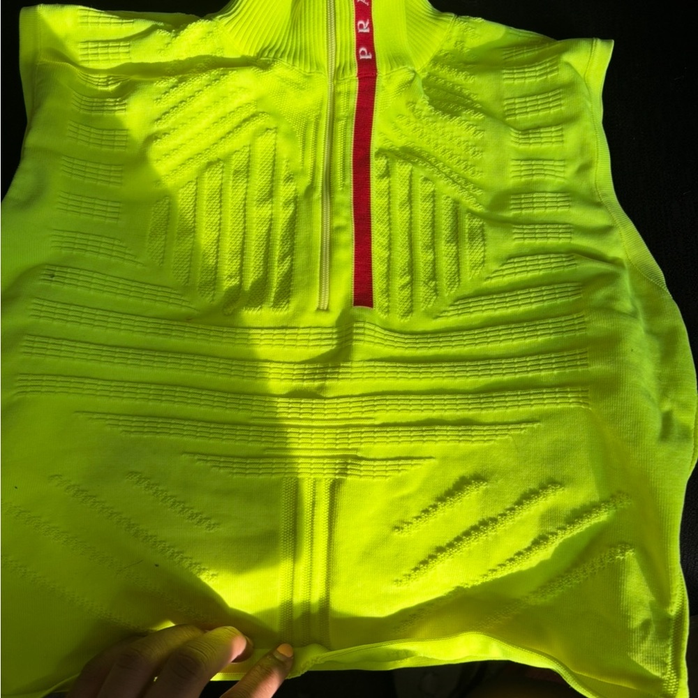 Prada Bright Yellow Knit with Red Detail